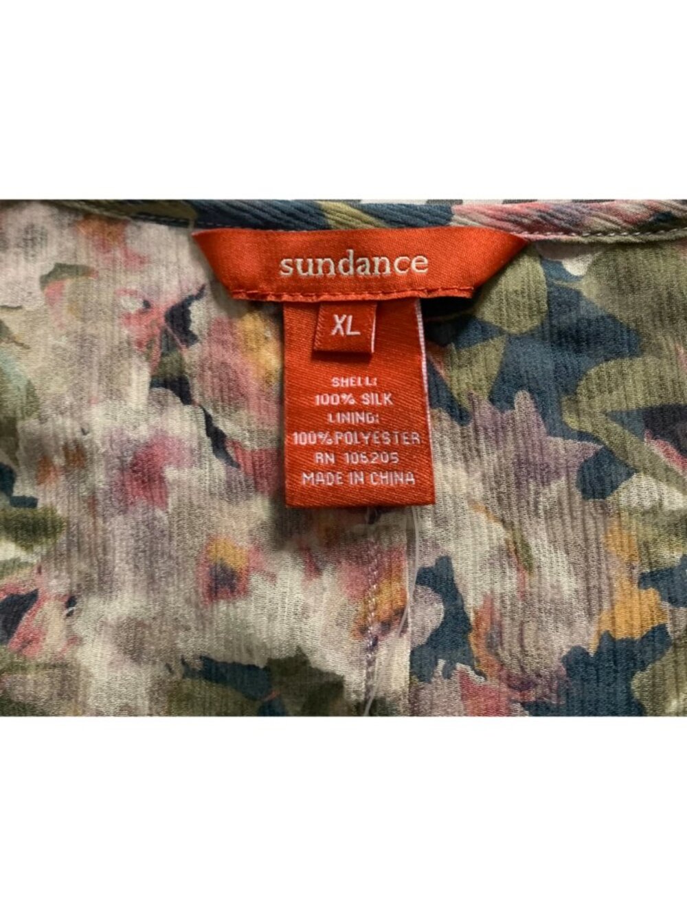 NWOT SUNDANCE Pink Floral Province Rose Silk Georgette Drop Waist Dress Sz XL - Picture 8 of 8